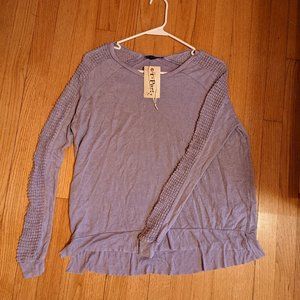 Popcorn detail long sleeve top